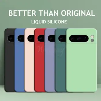 For Google Pixel 8 Pro Case Liquid Silicone Rubber Protector TPU Case Google Pixel 8 Pro 8A 7A 7 6A 6 Pro Cover Pixel 8 Pro Case