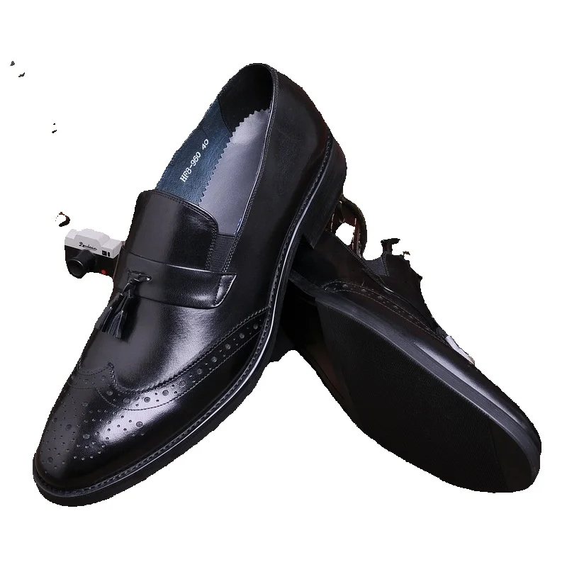 Regal Footwear European Style Men's Slip-On Large Cowhide Comfortable And Convenient Daily Work Pure Leather Single Shoes_voghion.com
