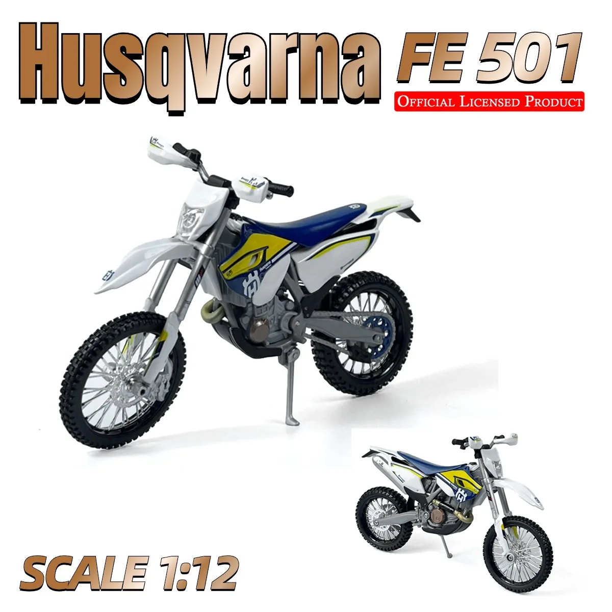 

Модель мотоцикла Husqvarna FE 1/12, модель мотоцикла, Официальная Лицензированная копия, металлическая литой миниатюрная Рождественская игрушка для мальчиков, подарок, 501
