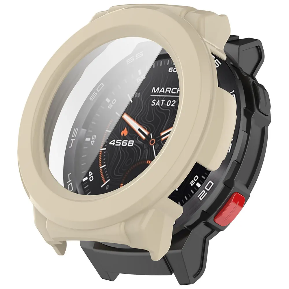 Durable PC Watch Case with Tempered Glass Screen Protector and Anti-Scratch Cover