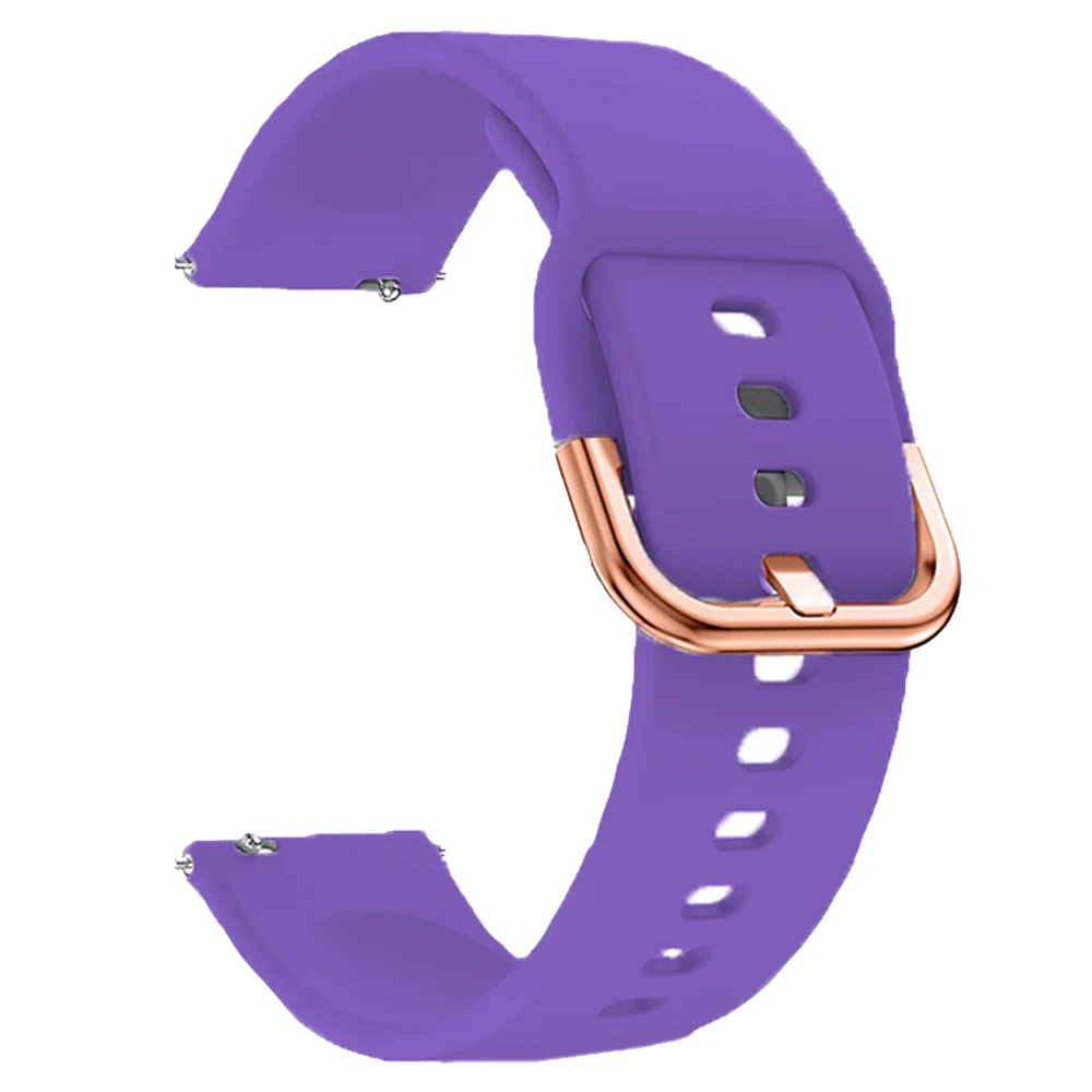 Soft Silicone Sports Watch Band, 20mm Strap, 42mm Bracelet
