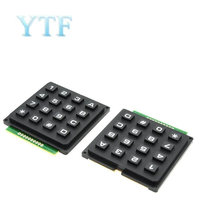 4X3 12key 4X4 Matrix Keyboard Keypad Module Use Key PIC AVR Stamp Sml 4*4 3*4 Plastic Keys Switch for Arduino Controller keyboard keypad module