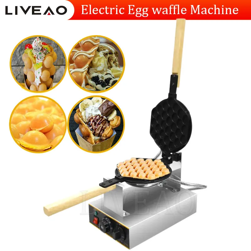 Macchina Professionale Per Waffle A Bolle D'Uovo Macchina Per Waffle All'Uovo Per Gelato Macchina Per Cialde Di Hong Kong Con Ce