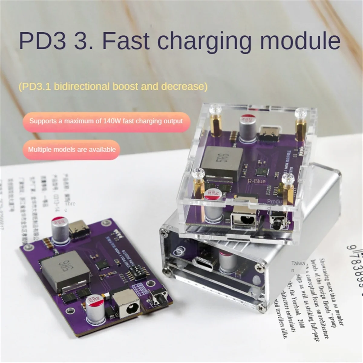 PD3.1 140W Power Bank DIY Module 2S/3S/4S/5S/6S Switchable IP2366 Bidirectional Boost Li-Battery Fast Charging Module,A3 4