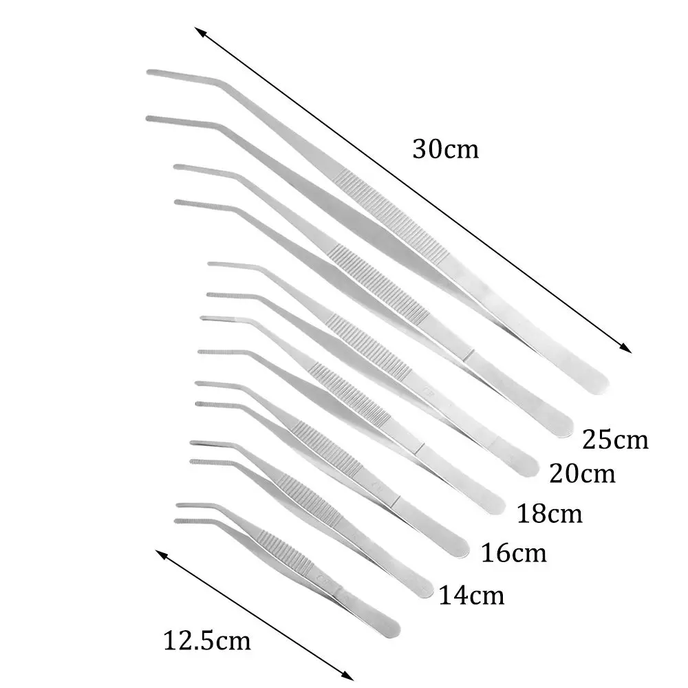 Plating Chef Food Tweezer BBQ Clip Barbecue Tongs Serving Presentation Stainless Steel Kitchen Tool