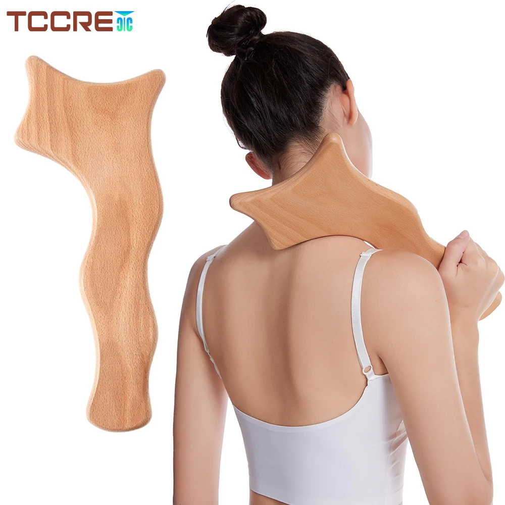 

Professional Lymphatic Drainage Paddle Massager Wood Gua Sha Therapy Massage Tool for Anti-cellulite Body Sculpting Muscle Relax