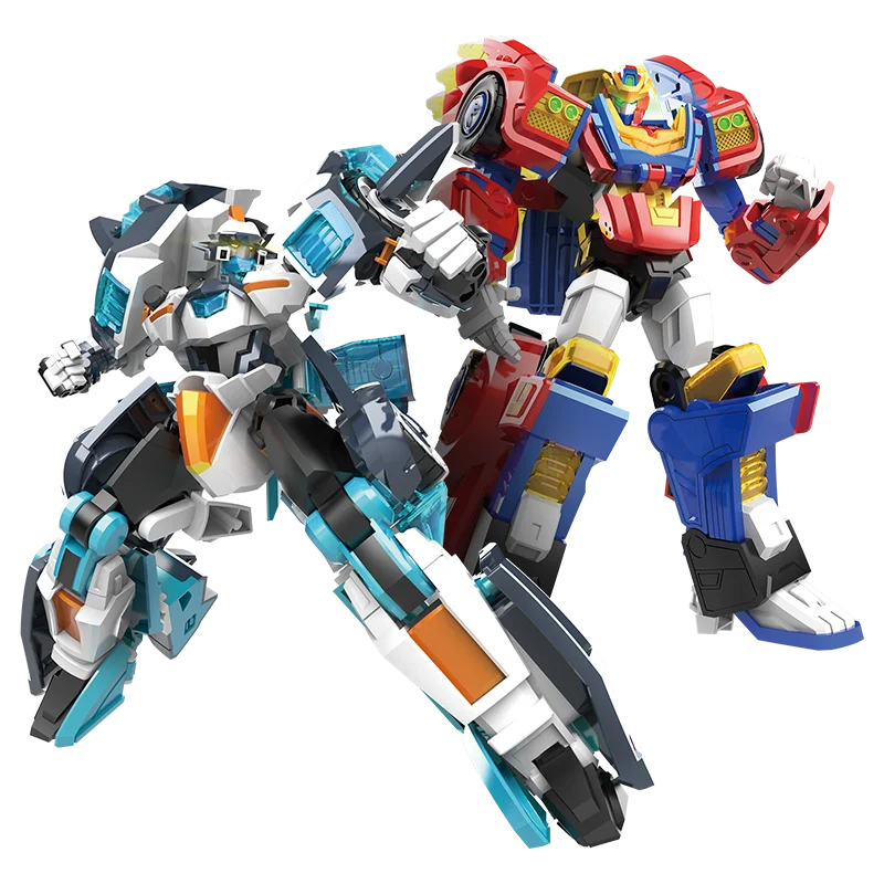 Mini Secret Service 4 Beast King Shark Warrior Mad Lion Deformation Mecha Robot King Kong Bambini Mini Force Figure Toys