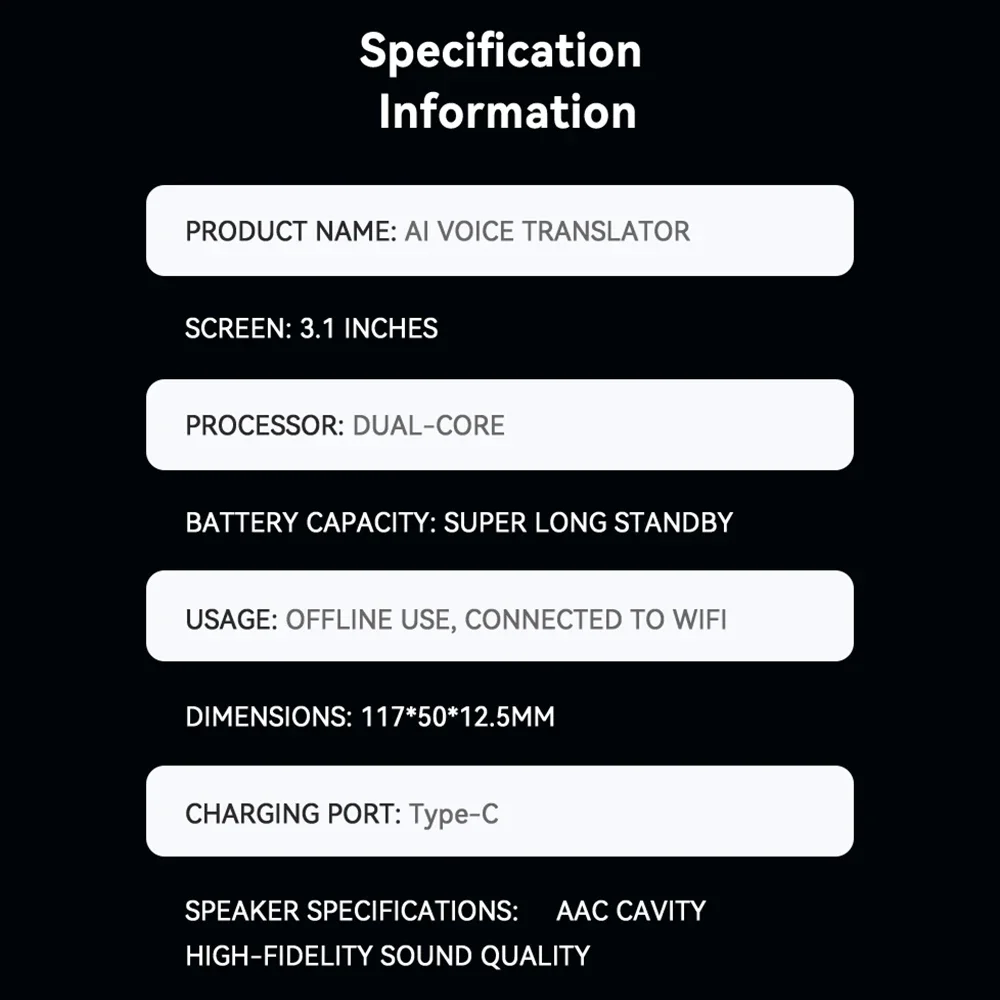 M30 Translator Bluetooth multi-language voice Offline translation Scan photo text translation travel abroad translator
