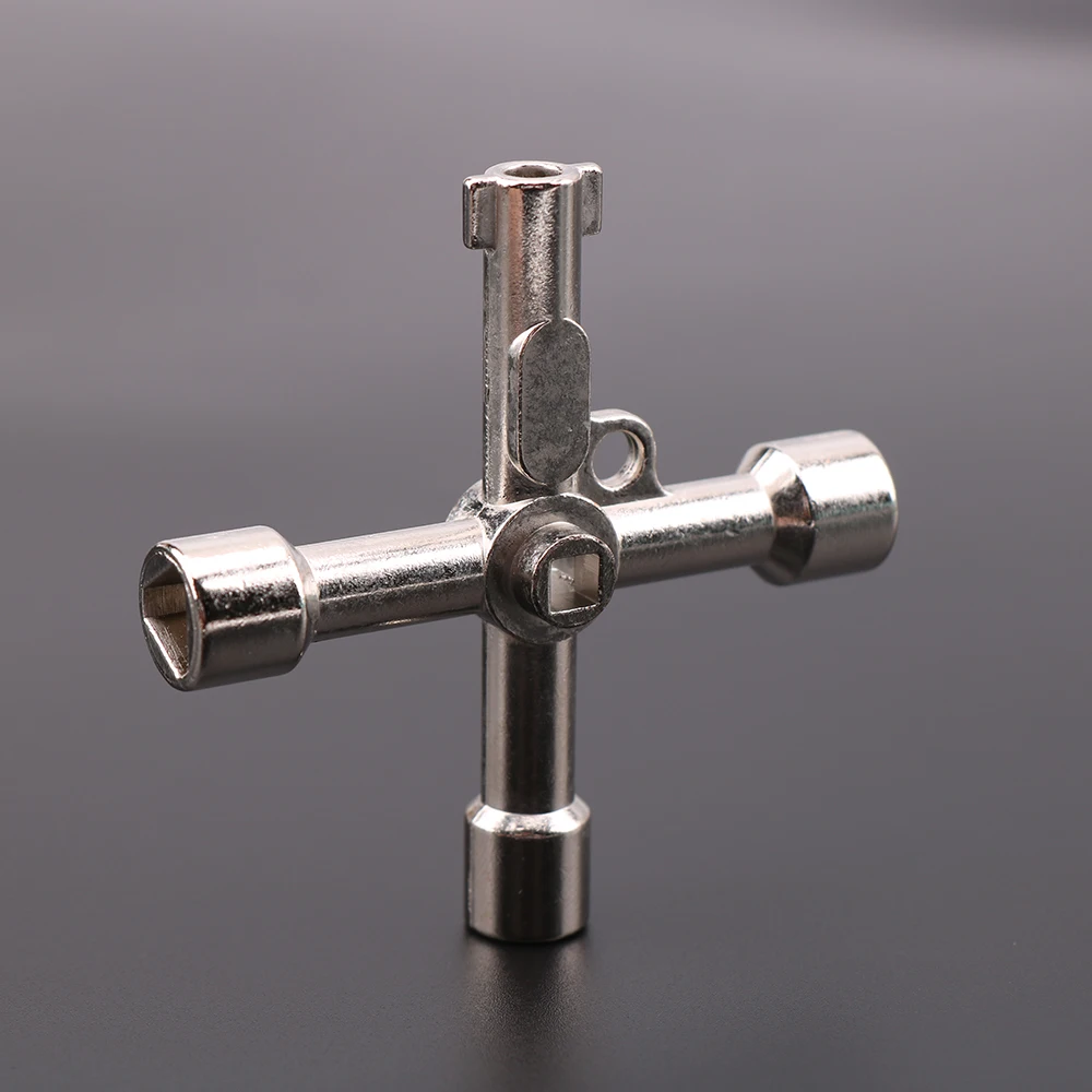 1PCS Elevator triangle key Triangle lock key Quadrangle lock wrench Alloy material Multifunctional Not a master