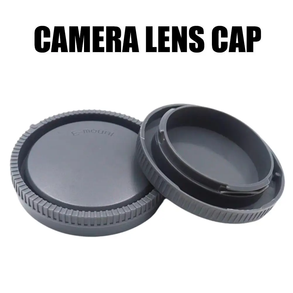 Camera Rear Lens Cap & Body Cap Cover for Sony E Mount NEX3/NEX5 A1 A7C A7R IV III A7 III II A7S II A6600 A6500 2pcs