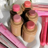 Rhode Pocket Blush LIP Stick Lip Cheek Hydrating Stick Natural Rouge Powder Blush Cream Lipstick Cheek Easy To Apply Color 4
