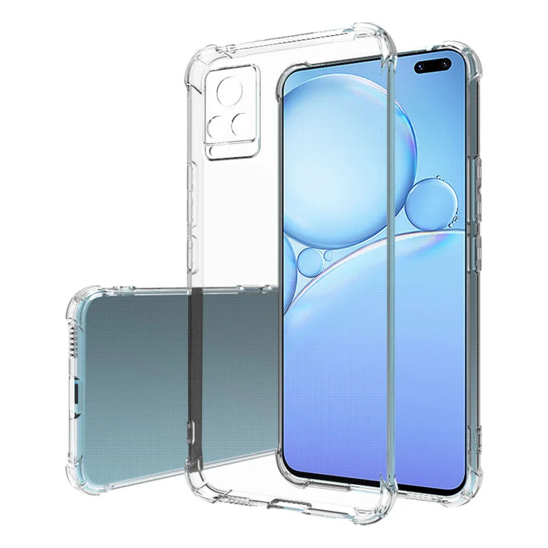 Clear Airbag Cover Case For Vivo V20 V21 Pro Se E 4g 5g Soft Silicone