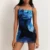 Sexy Mini Dress Women Summer Floral Print Square Collar Spaghetti Strap Sleeveless Short Dress Evening Party Dresses