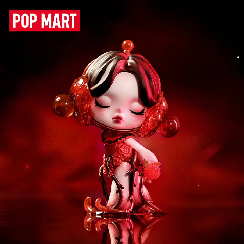 

Pop Mart SKULLPANDA Valentine's Day Kawaii Anime Action Figure Ornament Figuriens Home Decor Desktop Dolls Model Girls Gift