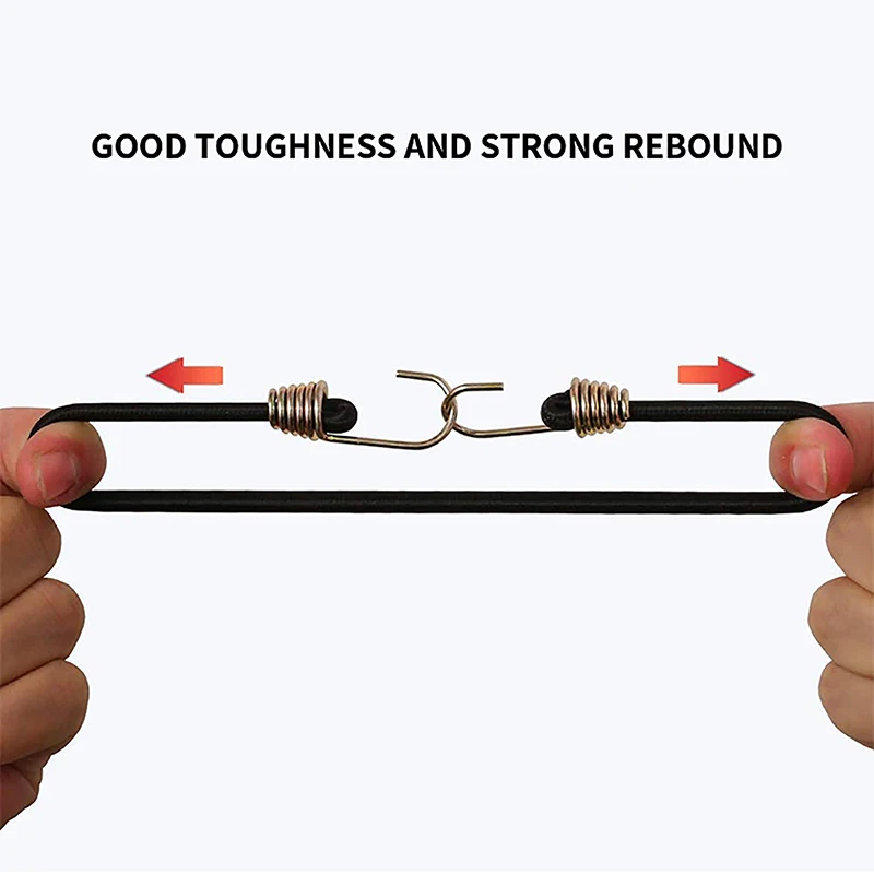 30cm Heavy Duty Luggage Straps Rope Hooks Elastic Bungee Cord for Outdoor