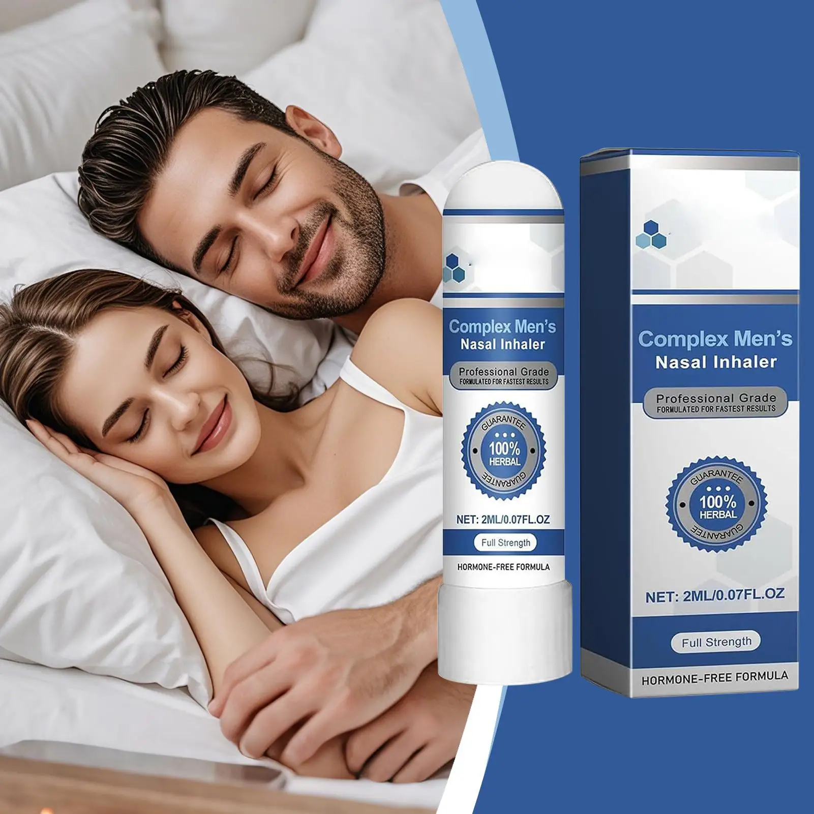 Portable complex Men's Nasal Inhaler Energy Enhancer Nasal Inhaler Endurance Refreshing Awakening Brain Soothe Nose Stick