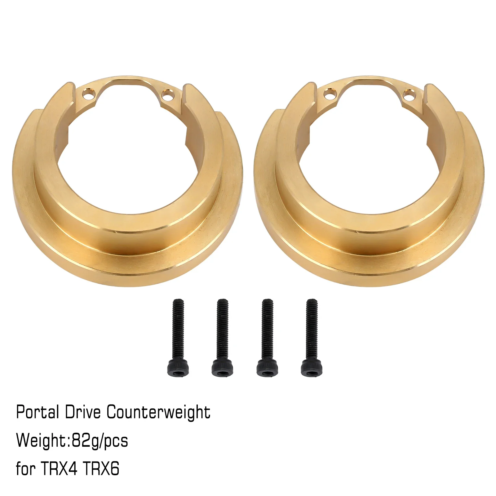 COOWOO Brass Front C-Hubs (2pcs) - Counterweight Caster Block Upgrades For TRX4, TRX6 RC Crawler Cars - View #7