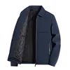 Men Jacket Coats Flannel Lapel Oversize 4XL 5XL 6XL Plus Size Windbreaker Business Spring Autumn Pocket Trench Warm Casual Male 2
