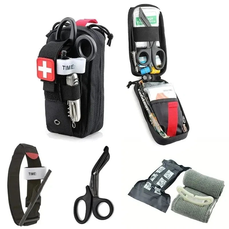 

Tactical Military First aid kit Tourniquet Molle Survival set Pouch Nursing Holder Medical Gear Scissors Outdoor Equipment Bag