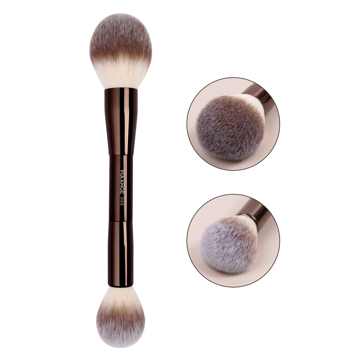 Dual-Head Soft Fiber Makeup Brush