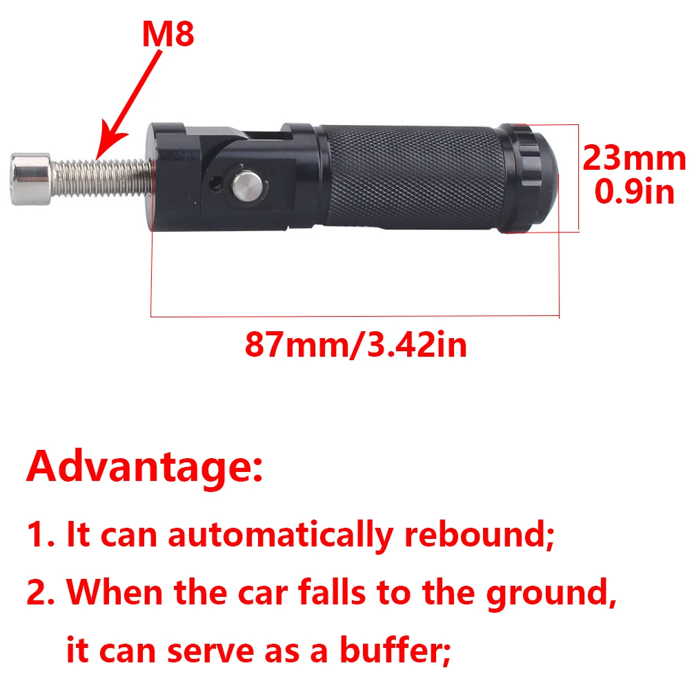 M8 Universal Motorcycle Footrests Footpegs Rear Pedals Set CNC Aluminum Folding Foot Rests Bike Part