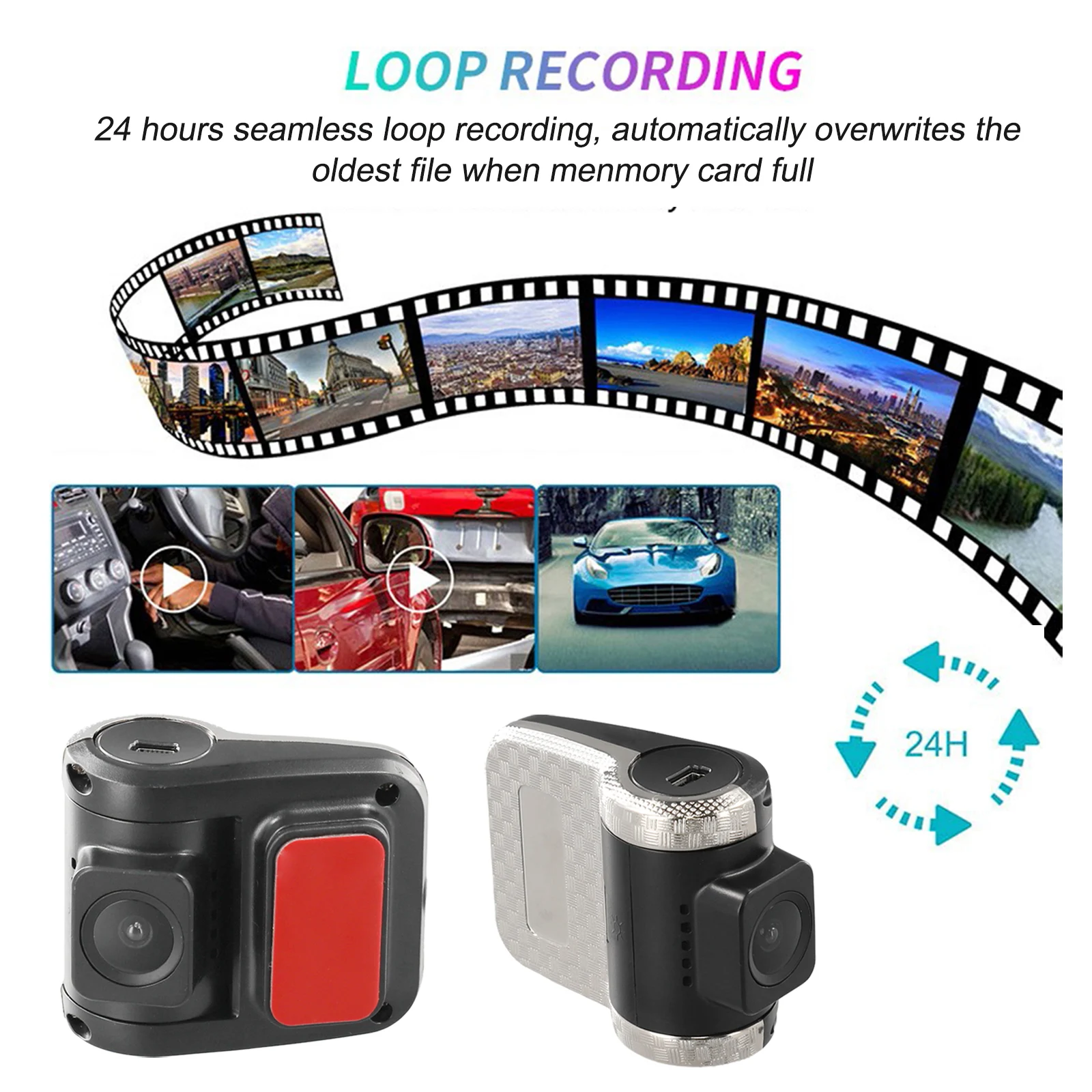 

Video Recorder Dash Cam Vehicle MOV Night Vision Parts Replacement TF 8G ~32G 1080P 170° Accessories Brand New