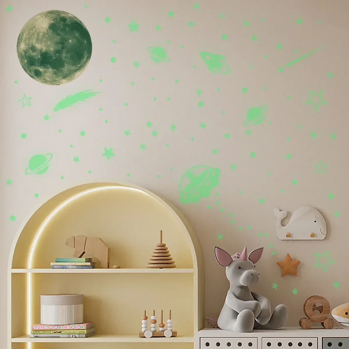 Glow in the Dark Stars and Planets For Ceiling Decoration Kids Room Wall Decor Luminous Sticker Decal Baby Bedroom Deco Stickers