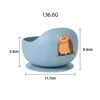 1PC Baby Safe Silicone Dining Plate Suction Cartoon Children Dishes Feeding Toddler Training Tableware Retro Kids Silicone Bowl 6