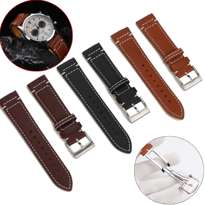 Cinturino Da Uomo Per Breitling Legendary Aviation Blackbird Avenger Cinturino Per Orologio In Vera Pelle Italiana 22Mm 24Mm Marrone Chiaro Scuro