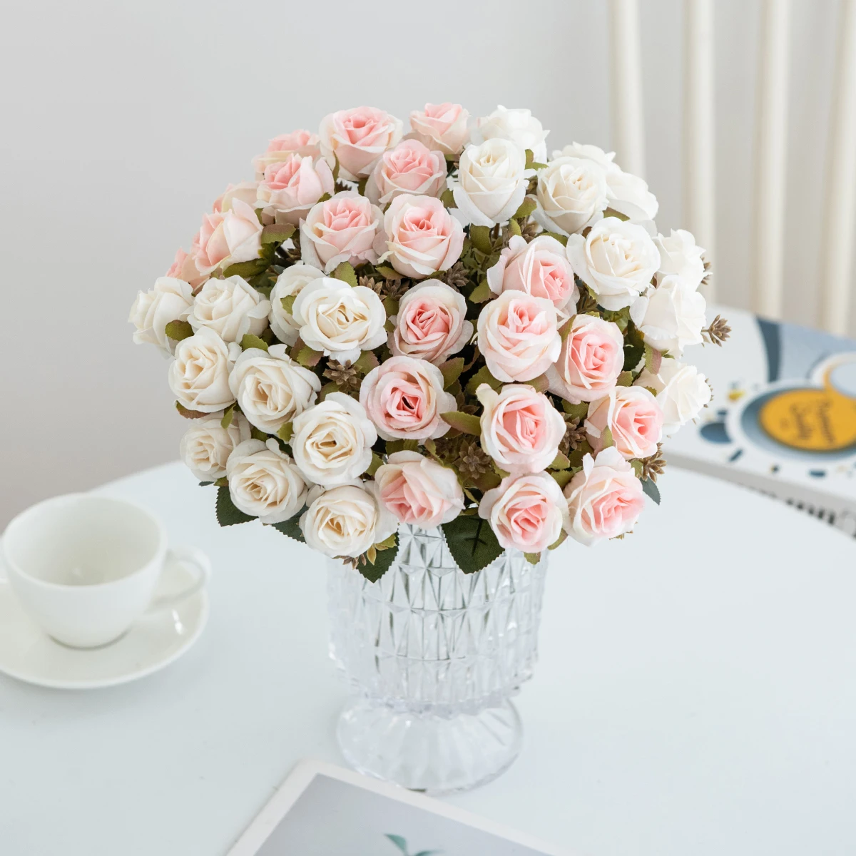 1Pc Seide Künstliche Blumen Nelke Rose Hochzeit Brautsträuße Home Festival Outdoor Garten Kunst Wand Diy Geschenk Box Dekoration – Detail 4