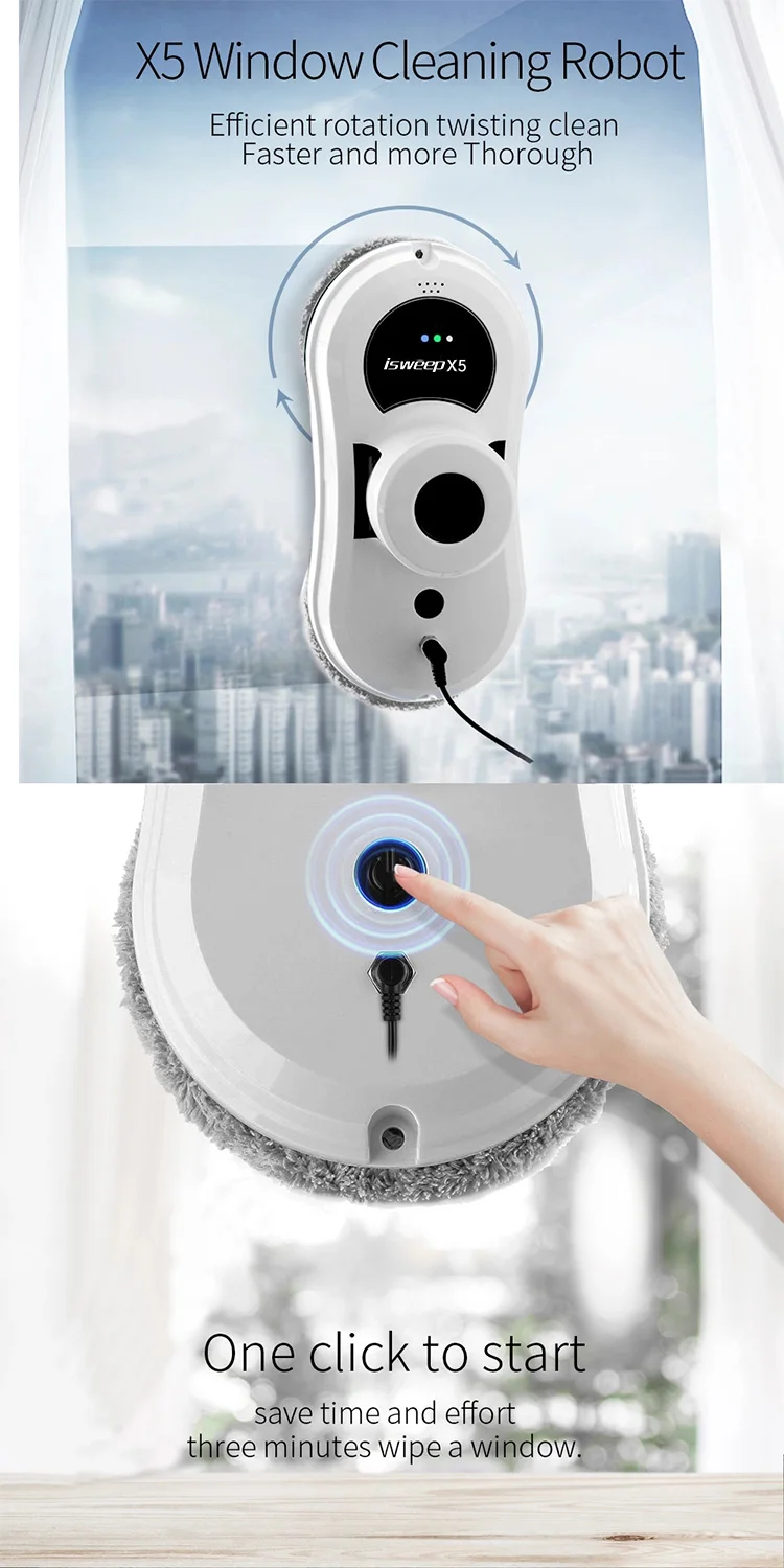 Description Picture 3 of itemCustomized Battery Window Cleaning Robot For Cleaning Windows