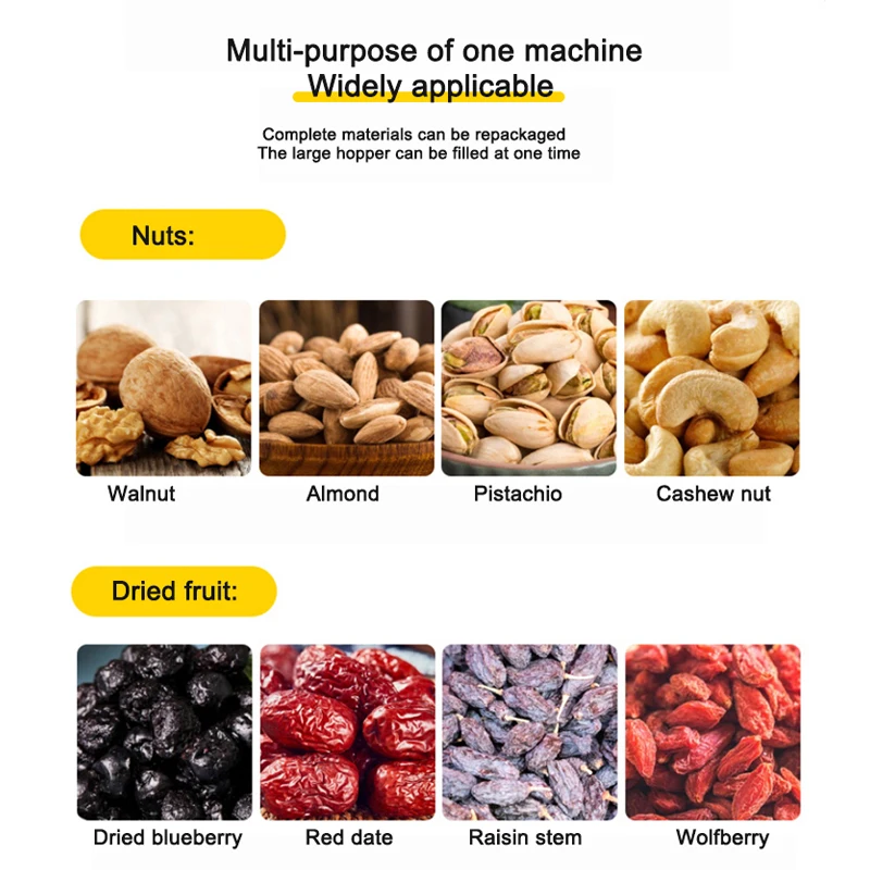Automatic Particle Filling Machine Multifunction Electric Sealer Pneumatic Vertical Packing Weighing Machine 1- 50 G / 20 -100 G