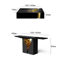 Tables basses de Console italienne en acier inoxydable, Table basse carrée post-moderne en métal peint, meubles de maison simples et exquis FYCT 6