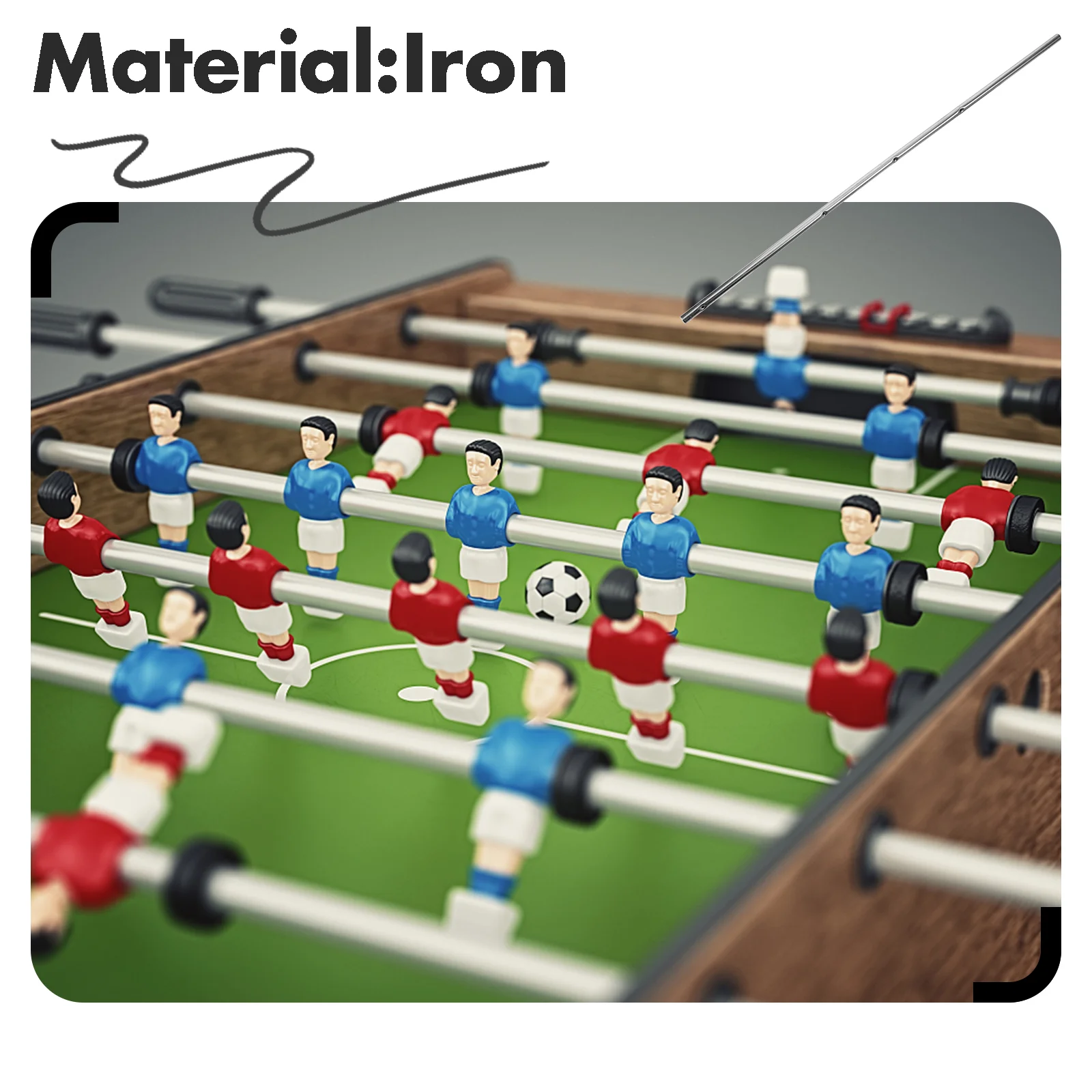 Metal Operation Pole Football Machine Part Foosball Table Accessories Replacement Rod Soccer Tables Entertainment