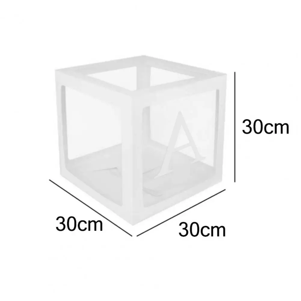 Clear Box Balloon Box Exquisite Party Decor Baby Shower Supplies A-Z Letter Cardboard Cube for Propose Marriage
