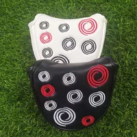 Mallet Putter Cover Odyssey Horse Iron Cover Set Magnetic Utility Head Cover Golf Supplies Closure Half Round Golf  PU Headcover 1