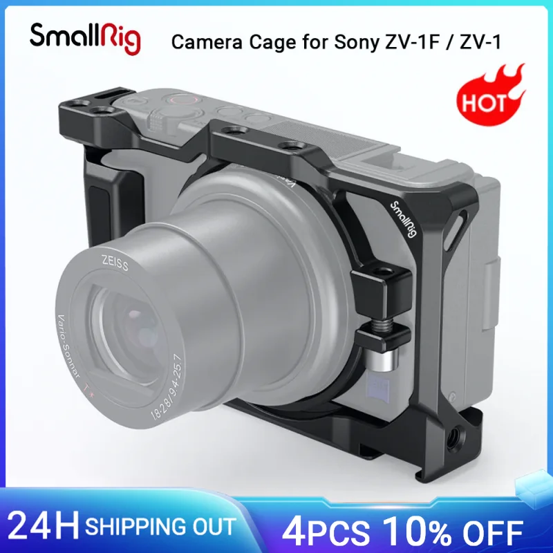 Smallrig Zv1 Gabbia Per Fotocamera Sony Zv1 Con Maniglia Laterale Scarpa Fredda Integrata Per Microfono Flash Light Opzione Fai Da Te 2938