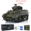RTR 1/16 RC Tank US M5A1 Stuart VI 360° Remote Control Tanks Model with Two Batteries Radio Mini Vehicle Car Model Toys Gifts 2