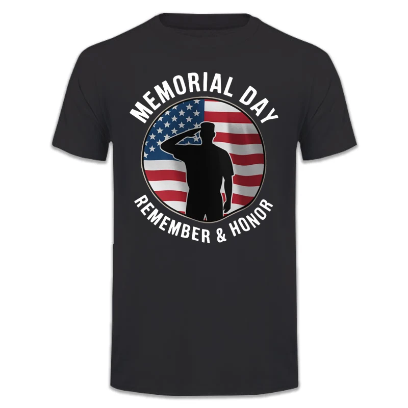 Memorial Day Gedenken und Ehrenschau für Soldaten Design Patriotische Amerikanische Flagge Sublimations-T-Shirt