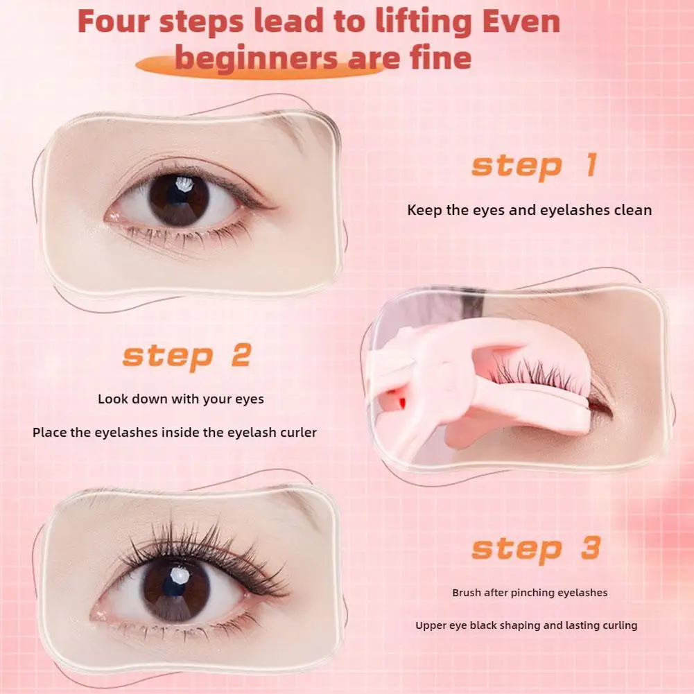 Borderless Eyelash Curler One Clip Curled Up Long Lasting Curling Tool Wide Angle Curler Women Quick Styling Tools eyelash curler