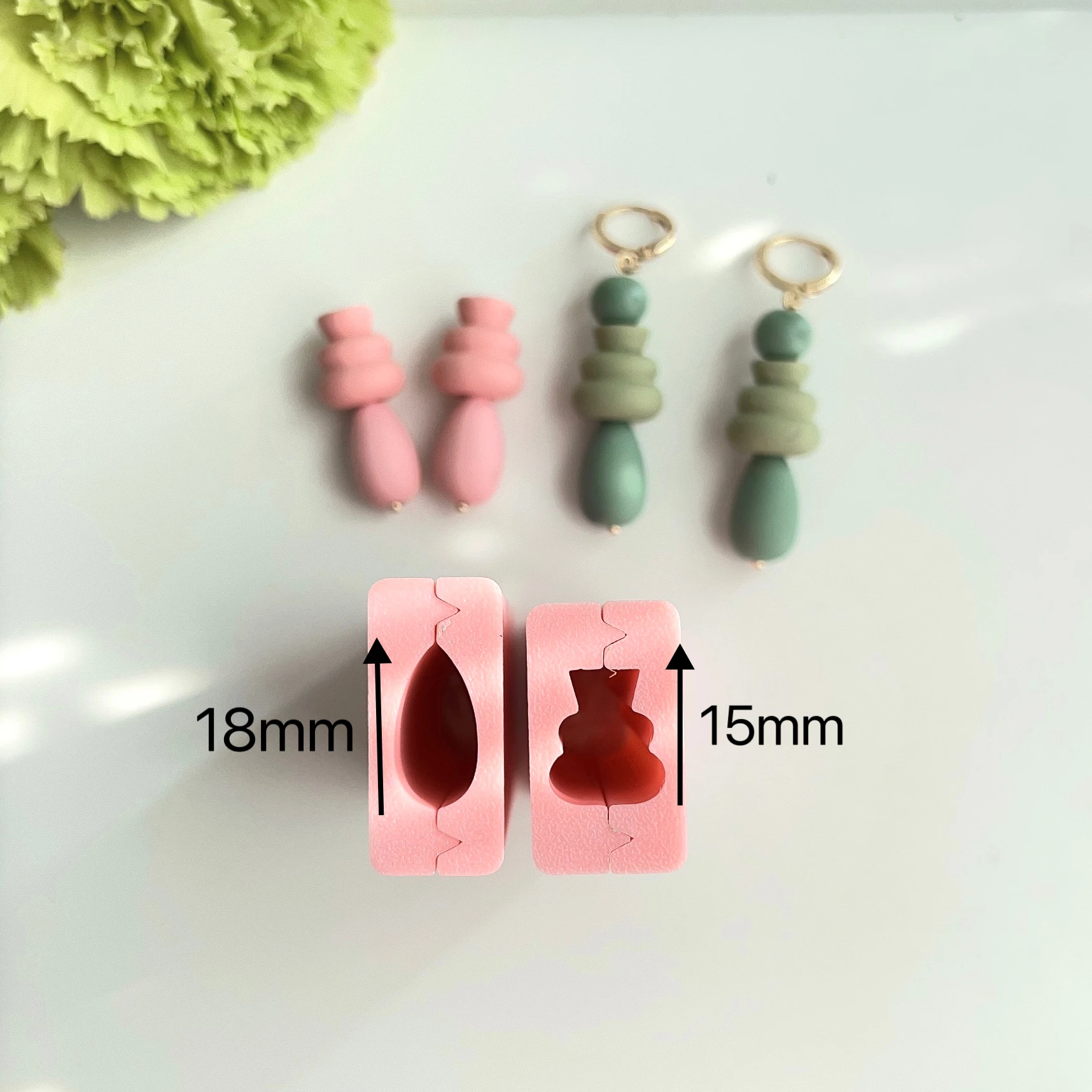 Description Picture 3 of itemPolymer Clay Earring Cutting Mold DIY Creative Jewelry Pendant Decoration Making Tool Round Ball Clay Pottery Handmade Mold