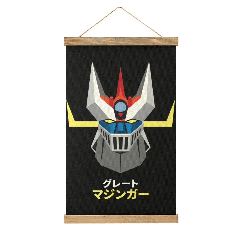 Canvas Hanging Picture Mechas 02 Mazinger Z Steel Jeeg Robot Kotetsu Dark Great 8 Vintage Humor Graphic Draw Office Picture Hang