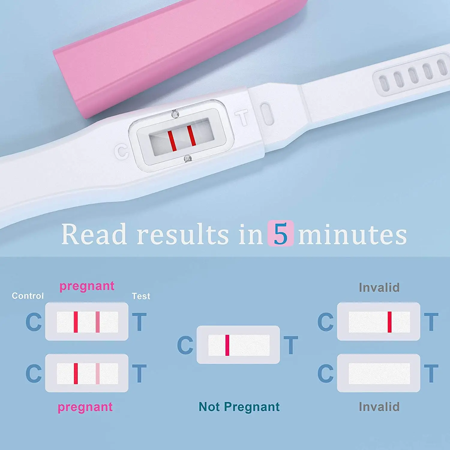 Pelvifine Pregnancy Test Detect HCG 99% Accuracy Fast Easy to Use at Home HCG Urine Test Fast and Reliable for pregnancy test