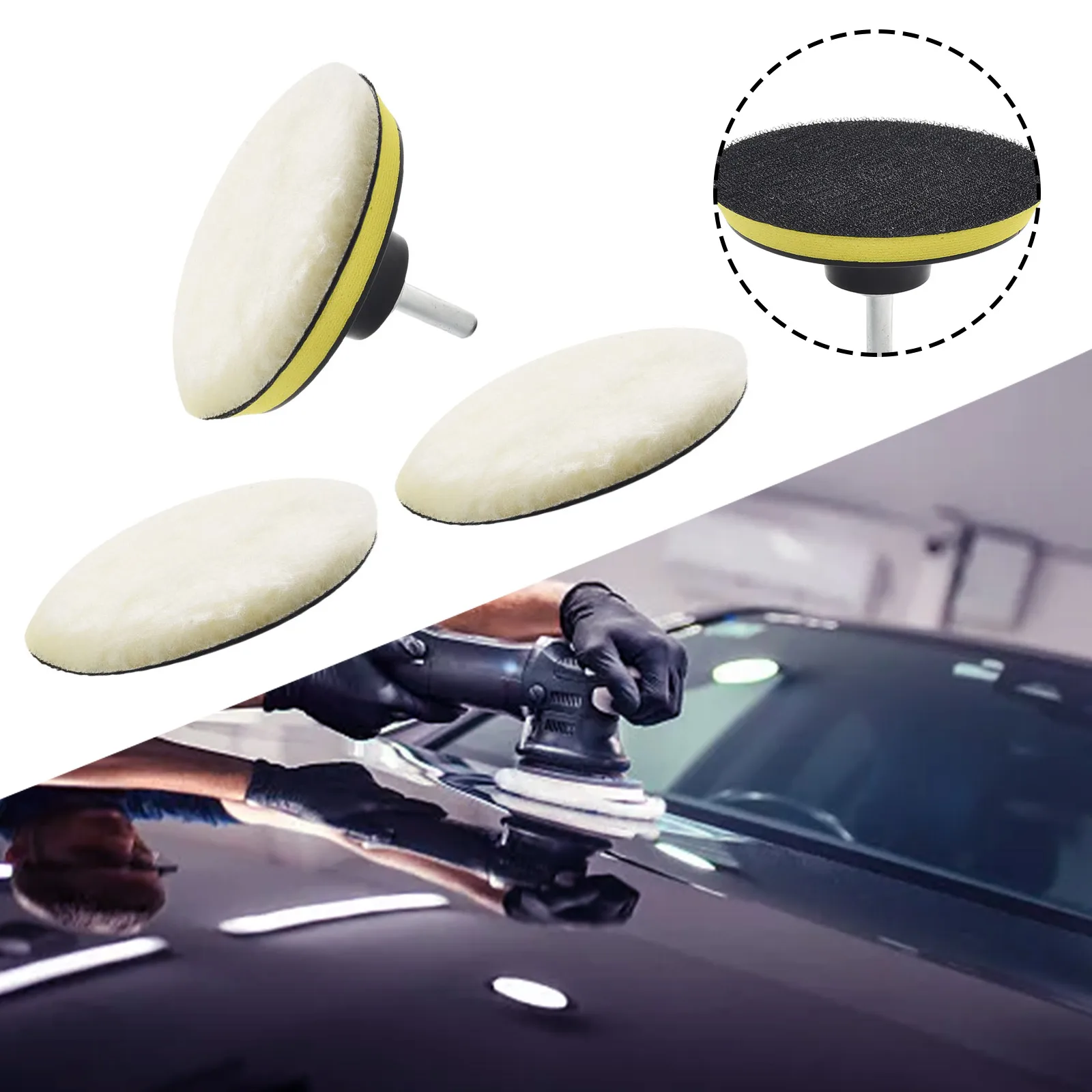 Parts Polishing Pads Exquisite Useful 4Inch 5Pcs Accessory Buffing For Car Polisher Drill Replacement Practical