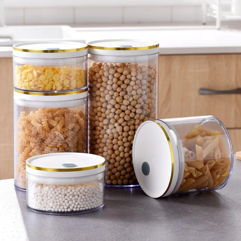 Transparent sealing storage jars for food grains and cereals storage bottles beans stale box