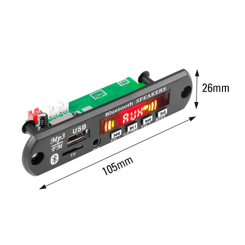 Kebidu 무선 블루투스 5.0, 차량용 MP3 WMA 디코더 보드, 5V 오디오 모듈, USB AUX TF FM 라디오 모듈, 2*3W 앰프, 12V 3