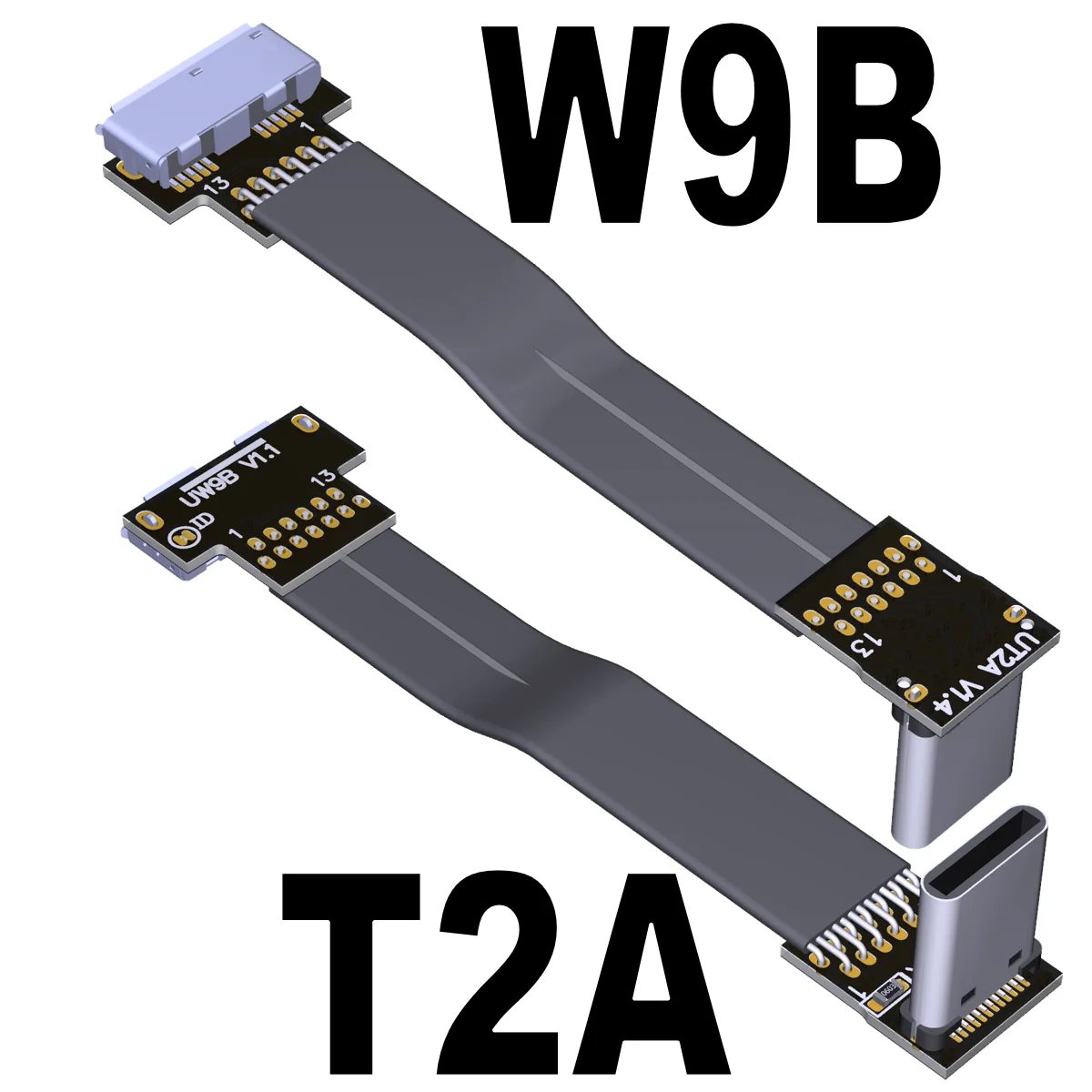 High-Speed Aerial FPV USB 3.0 Type-C to Micro-B Flexible Flat Ribbon Cable FFC 5Gbps for Drone Camera Connection