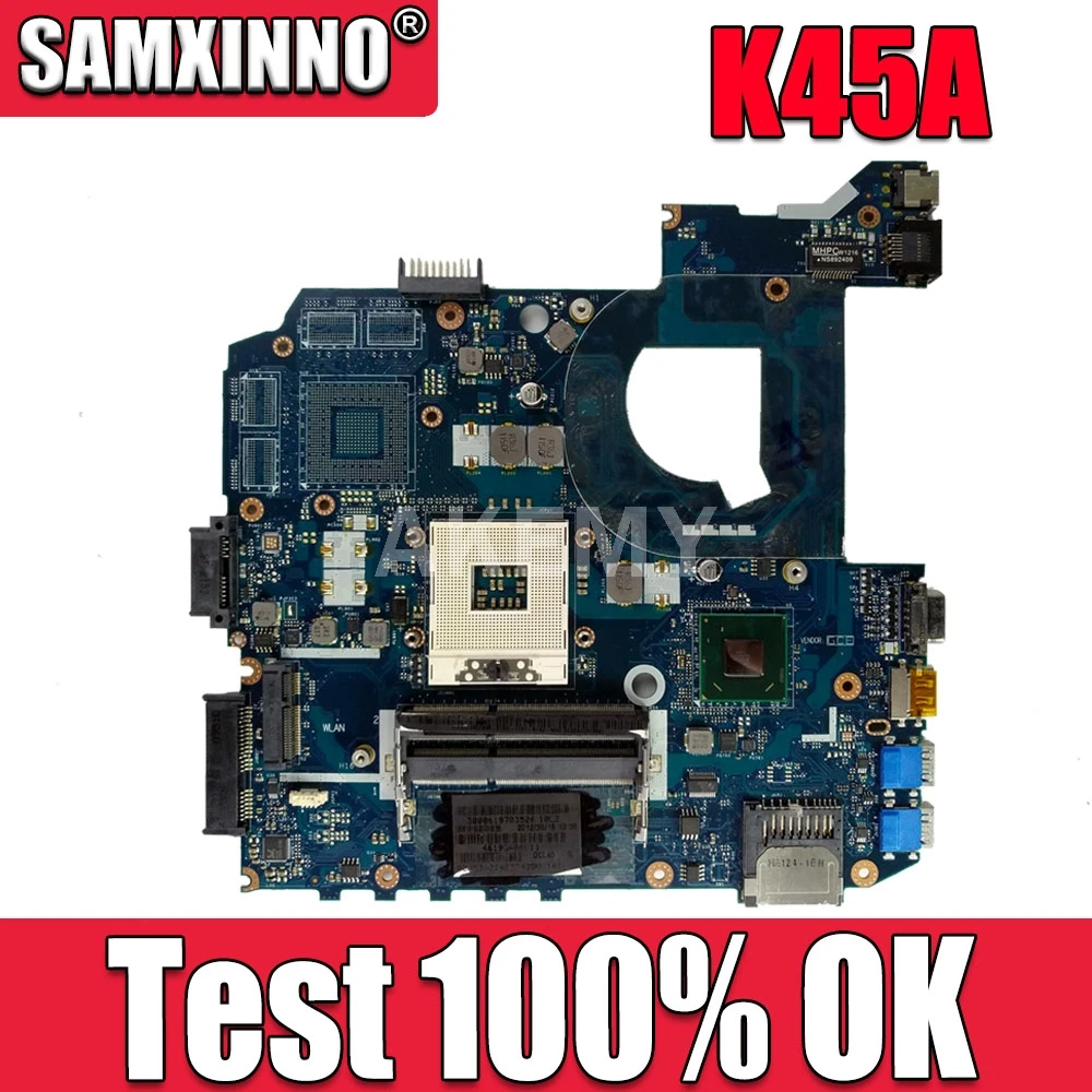 Placa-mãe do Portátil para Asus K45a K45a Qcl40 La8221p K45vd A45v K45vm K45vs A85v Mainboard Gma hd 4000