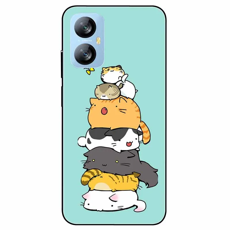 For Blackview A52 Pro Case Phone Cover Shockproof Black Painted TPU Cover for Blackview A52 Pro Silicone Soft Bumper A52Pro Cute phone case,phone protector cover