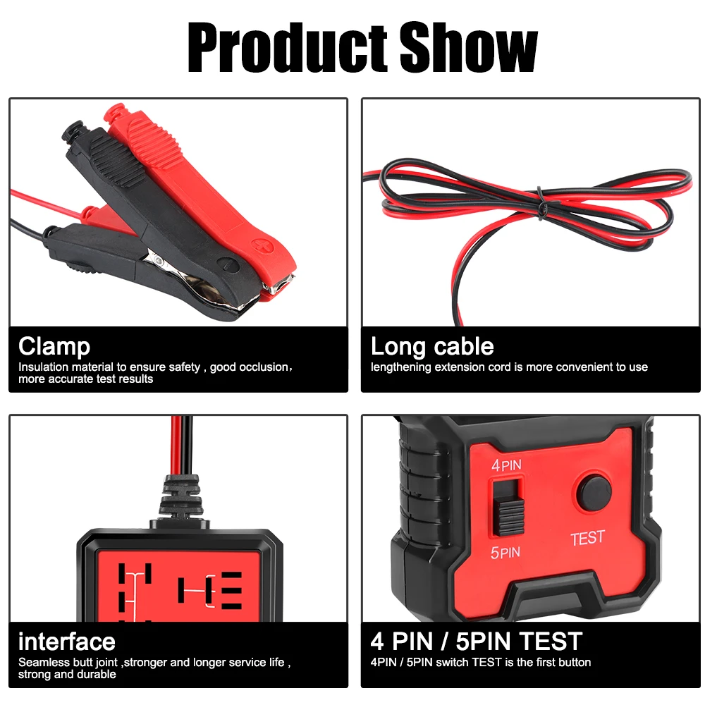 Car Relay Tester Universal 12V Car Relay Tester Electronic Automotive Relay Tester For Auto Battery Checker Alternator Analyzer Diagnostic Tool